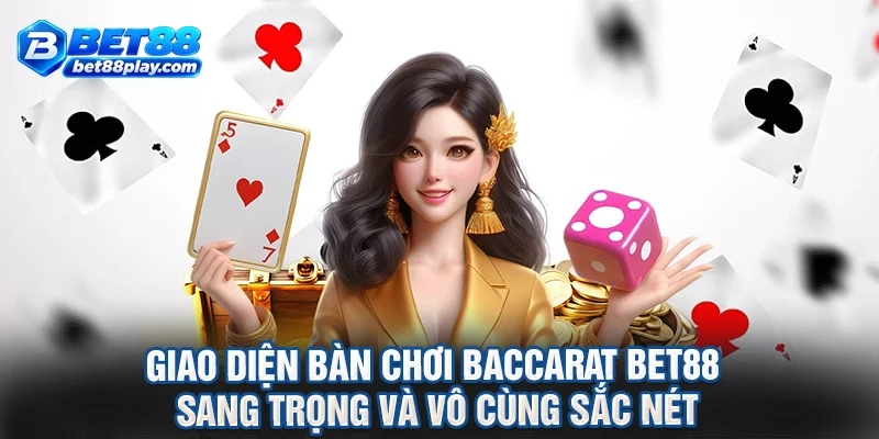 Giao diện bàn chơi baccarat BET88 sang trọng và vô cùng sắc nét